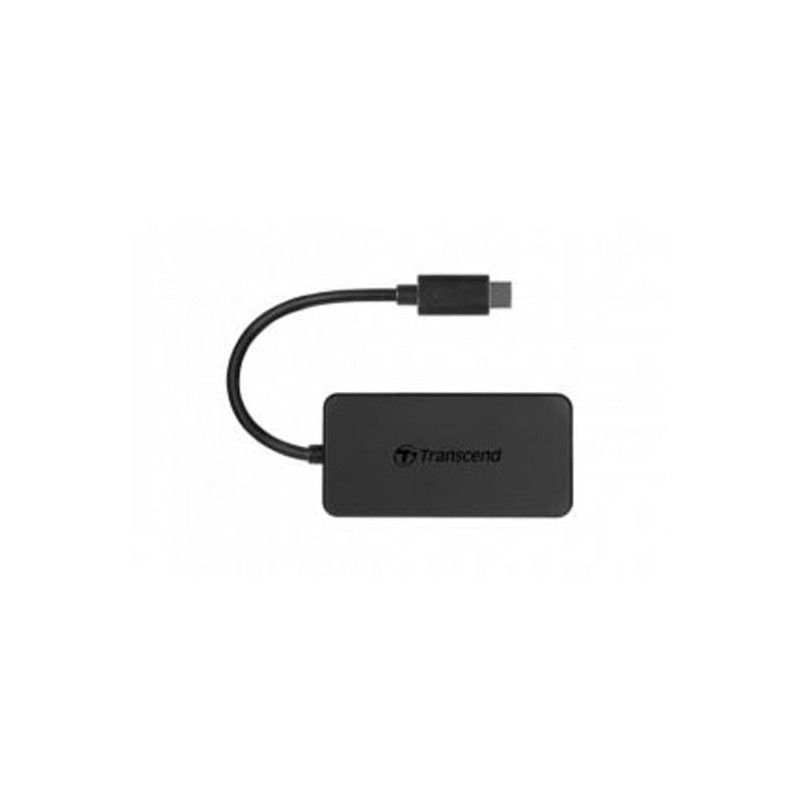Hub usb transcend ts-hub2c usb 3.0 tipo-c 4 porte nero [ts-hub2c]