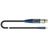 Cavo quiklok rksa/132-2 xlr femmina/rca maschio blu/nero
