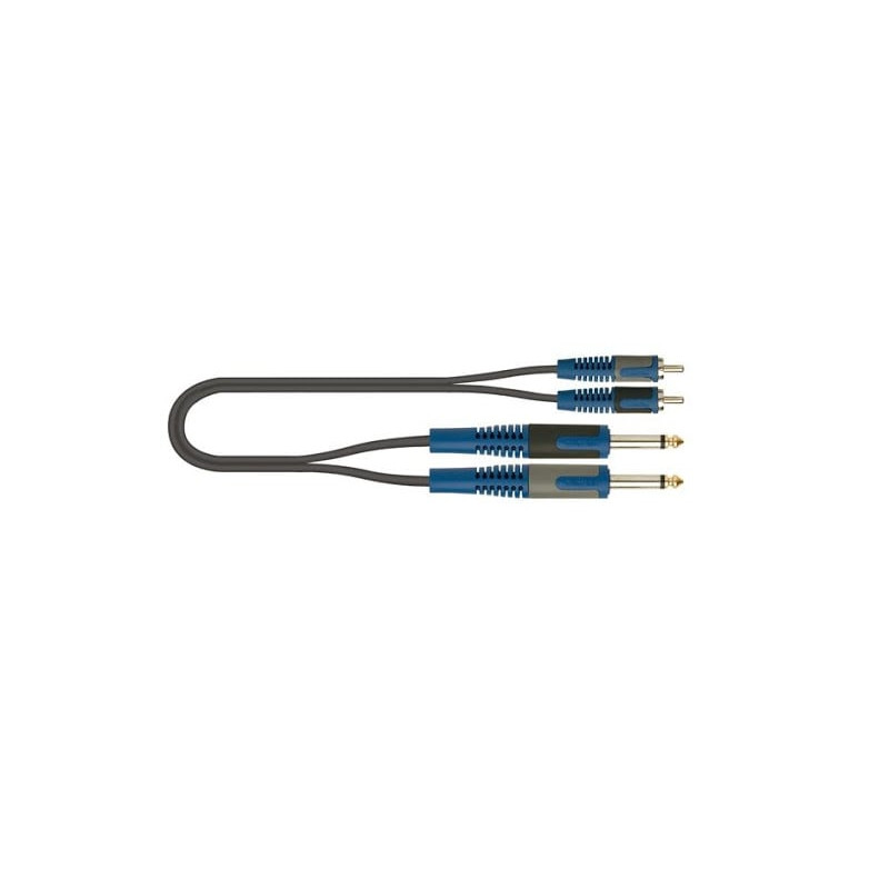 Cavo quiklok rksa130 2 jack 6.3 mono /2 rca maschio 2m