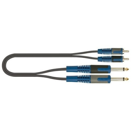 Cavo quiklok rksa130 2 jack 6.3 mono /2 rca maschio 2m