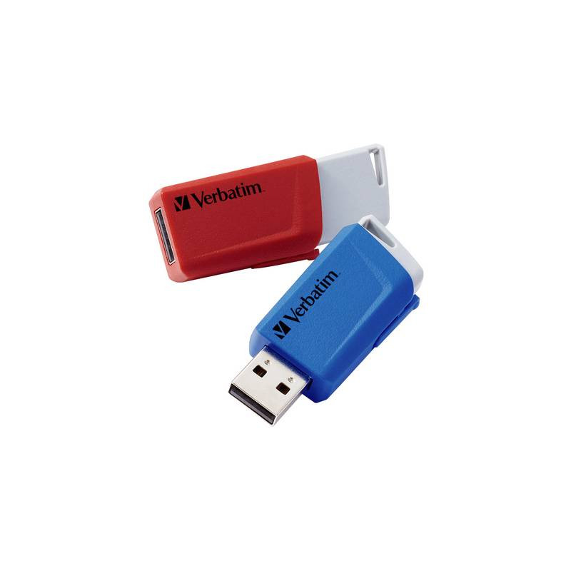 Pen drive 32gb verbatim v store n click usb3.0 rosso, blu [49308]