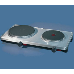 Fornello elettrico rommelsbacher 2fornelli nero/acciaio inossidabile