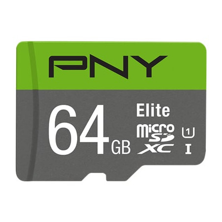 64gb scheda microsdxc pny elite classe 10 [sfpnymdg64185gw]