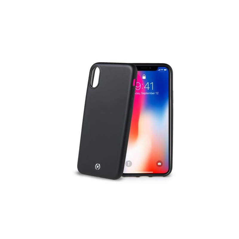 celly soft matt custodia per cellulare cover nero