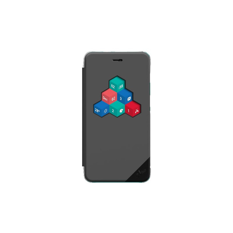 Wiko wicube custodia a libro grigio