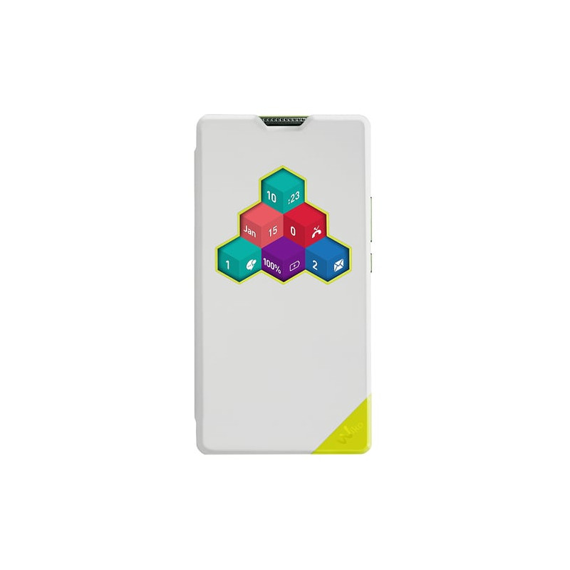 Wiko wicube robby custodia a libro bianco