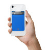 Tasca adesiva celly per carte su smartphone blu [pocketfixbl]