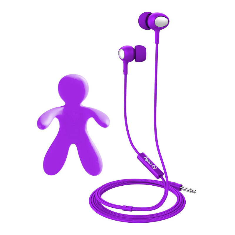 Auricolari e supporto celly cesareaugusto viola [cesareaugustopr]