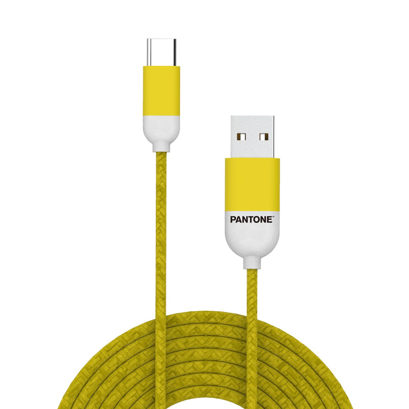 Cavo usb pantone type-c 1,5m giallo [pt-tc001-5y]