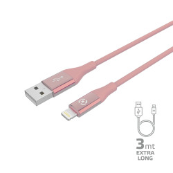 Cavo lightning celly color 3m rosa [usblightcol3mpk]