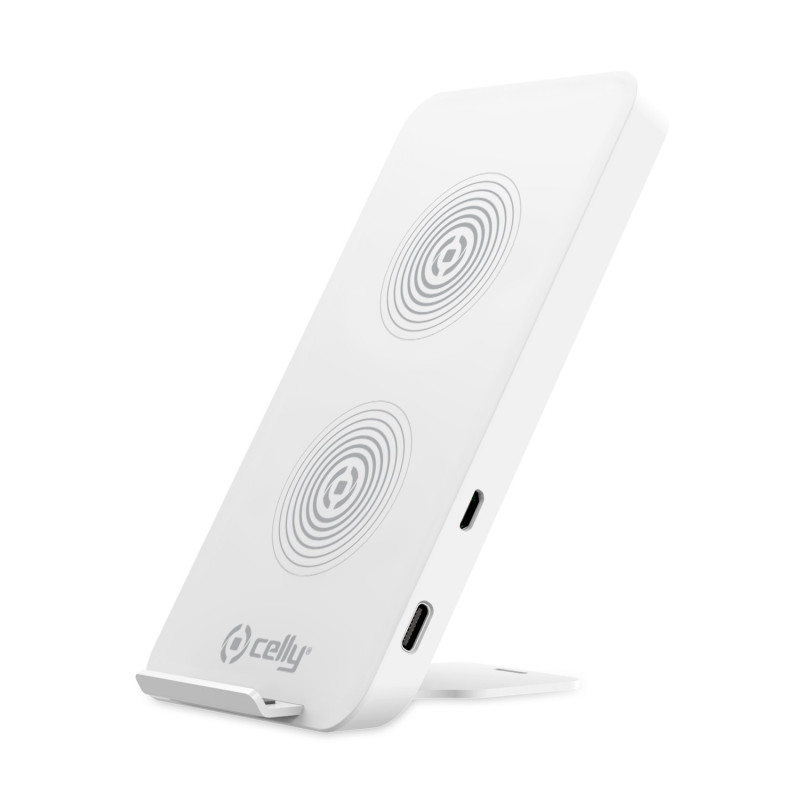 Caricabatterie wireless celly fast slim bianco [wlfaststandwh]