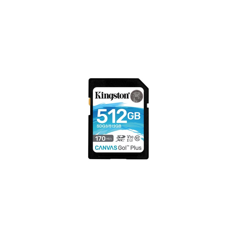 512gb scheda sd kingston technology canvas go! plus classe 10 uhs-i