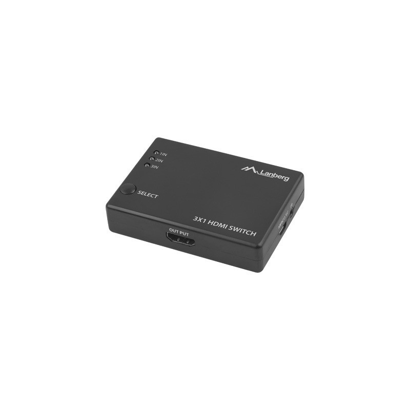 Switch hdmi lanberg 3xhdmi port micro usb nero [avlagvs00000001]