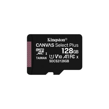 128gb scheda microsdhc kingston canvas select 80r cl10 uhs-i