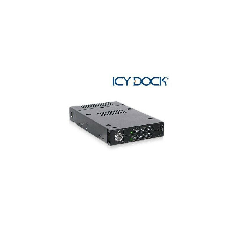 Tough armor icydock 2xm.2 pcie nv nero [mb834m2k-b]