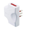 Adattatore triplo rosi extrapiatto 3 prese 10/16a 2p+t bianco