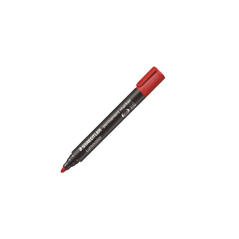 Marcatore lumocolor permanent 352 rosso p.tonda staedtler [3522]