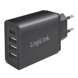 Alimentatore da rete logilink a 4 porte usb-c & trade 27w