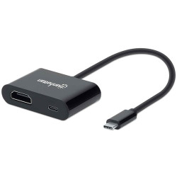 Adattatore manhattan 153416 usb-c a hdmi converter with power