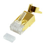 Plug modulare logilink rj45 cat.8.1/cat.6a dorato 10pz