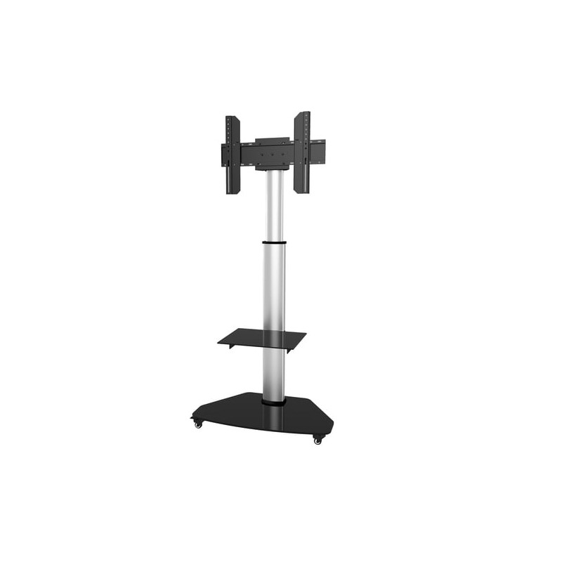 Supporto tv a pavimento techly con mensola trolley tv 37-70"