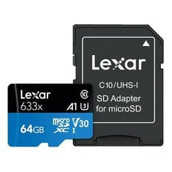 64gb scheda micro sd lexar high perfomance 633x