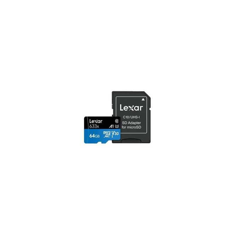 64gb scheda micro sd lexar high perfomance 633x