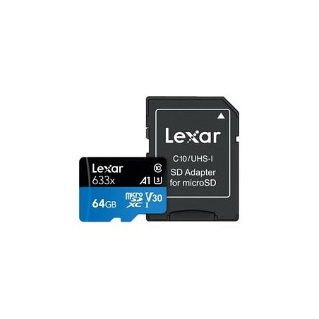 64gb scheda micro sd lexar high perfomance 633x