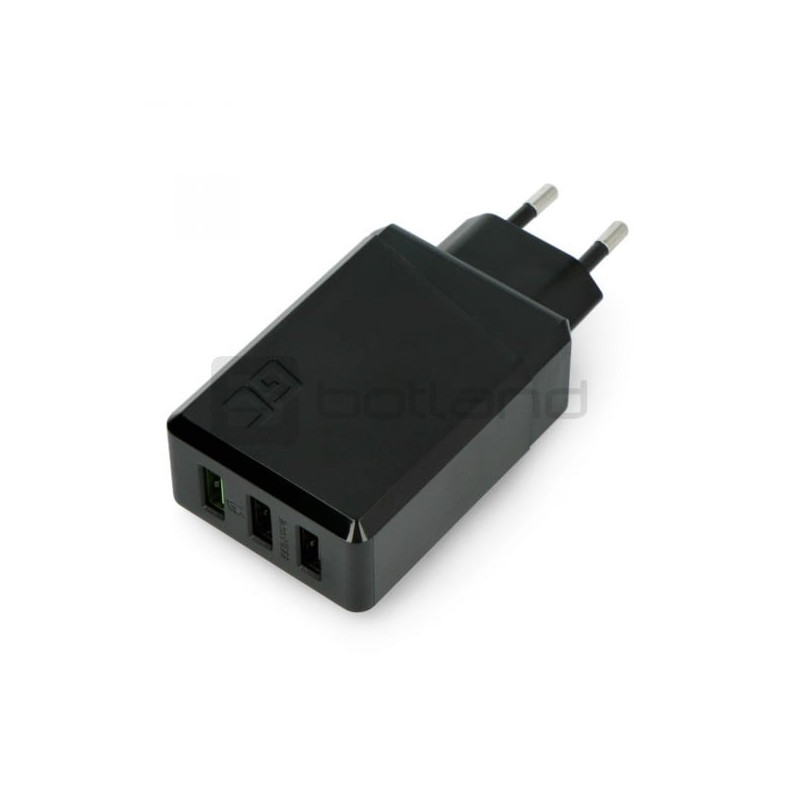 Alimentatore da rete green cell chargesource 3 3xusb 30w nero [azgcetl00000003]