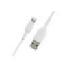 Cavo belkin ric./sinc. lightning 2m, pvc, bianco, cert. mfi [caa001bt2mwh]