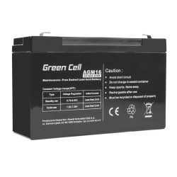Batteria ups green cell agm gc 6v 10ah nero [azgceuay0000004]