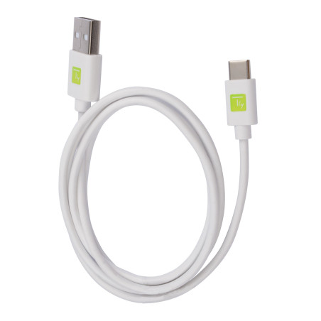 Cavo techly usb a maschio 2.0 / usb-c maschio 1m bianco