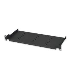 Mensola armadio rack techly 19'' 150mm 1u nero 2 punti