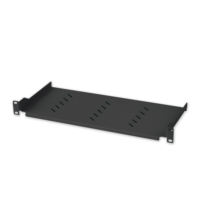 Mensola armadio rack techly 19'' 150mm 1u nero 2 punti