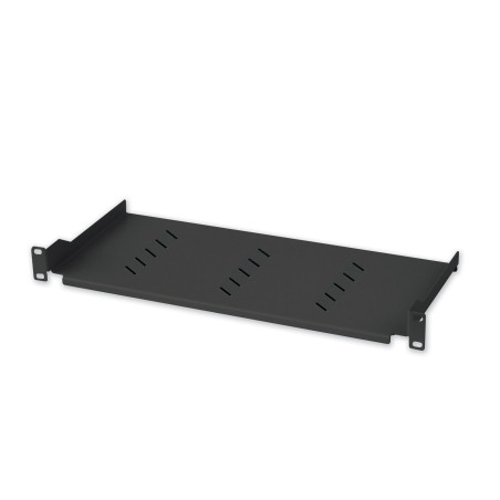 Mensola armadio rack techly 19'' 150mm 1u nero 2 punti