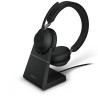 Cuffie jabra evolve2 65 link380c uc stereo black / stand [26599-989-889]