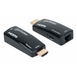 Extender hdmi manhattan 207539 over ethernet 1080p compatto nero