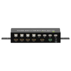 Switch hdmi techly 4x1 kvm quad multiviewer con telecomando ir 1080p