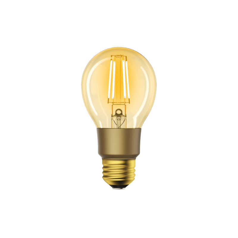 Lampadina led woox r9078 smart e27 6w wi-fi classe f marrone/oro