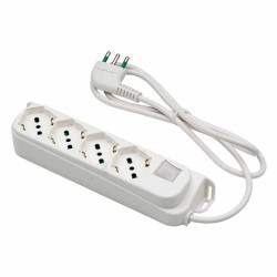 Multipresa fme 4 posti schuko con interruttore e cavo 1,5m bianca