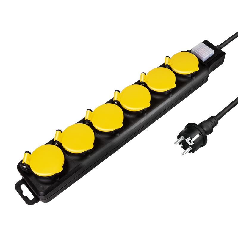 Multipresa logilink 6 posti schuko per esterno