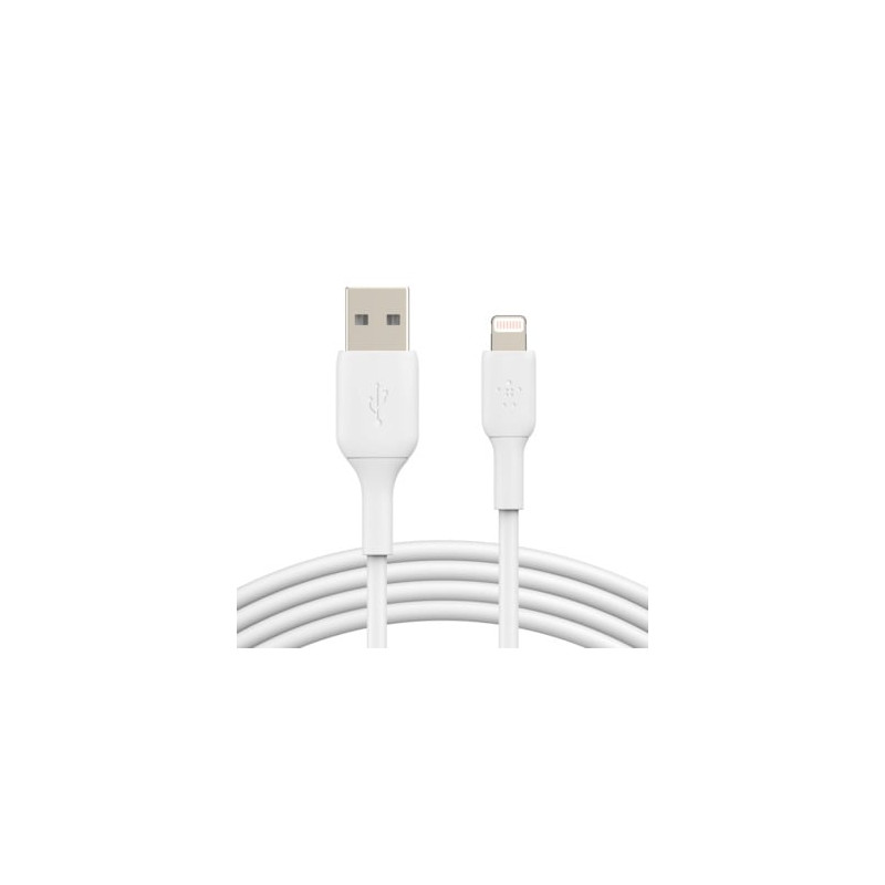 Cavo belkin lightning 3m, pvc, bianco, cert. mfi [caa001bt3mwh]