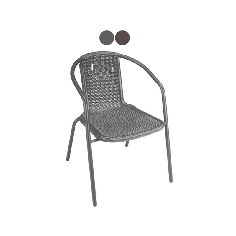 Poltrone giardino vette 09627 acciaio, marrone [203001-01 brown]