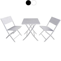 Set sedie e tavolino giardino vette 09632 nero [203004 set black]