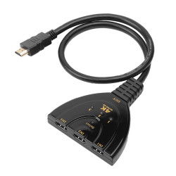 Switch hdmi techly 3x1 pigtail 4k