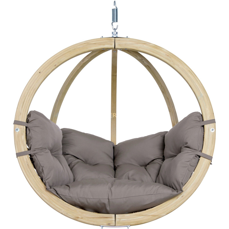 Poltrona pensile amazonas globo chair taupe grigio [az-2030812]
