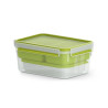 Contenitore cibo emsa clip & go lunchbox xl - 2,3l trasparente/verde