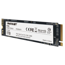Ssd 1tb patriot p300 / internal / m.2 pcie gen3 x4 nvme 1.3 / 2280