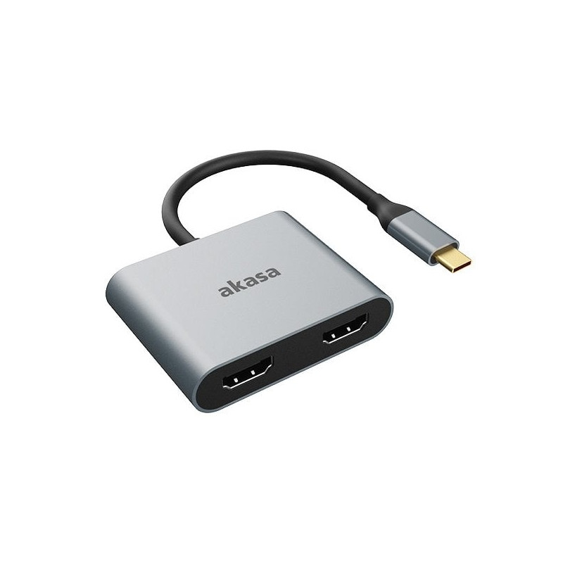 Adattatore akasa usb type-c a 2x hdmi / ak-cbca26-18bk