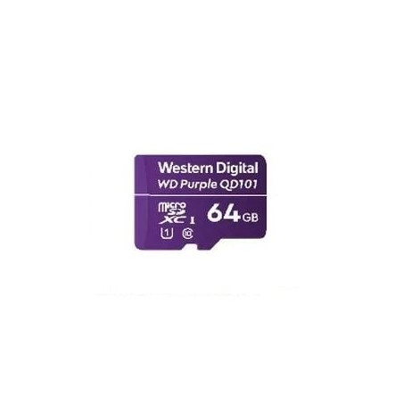 64gb scheda microsdxc western digital purple qd101 / wdd064g1p0c